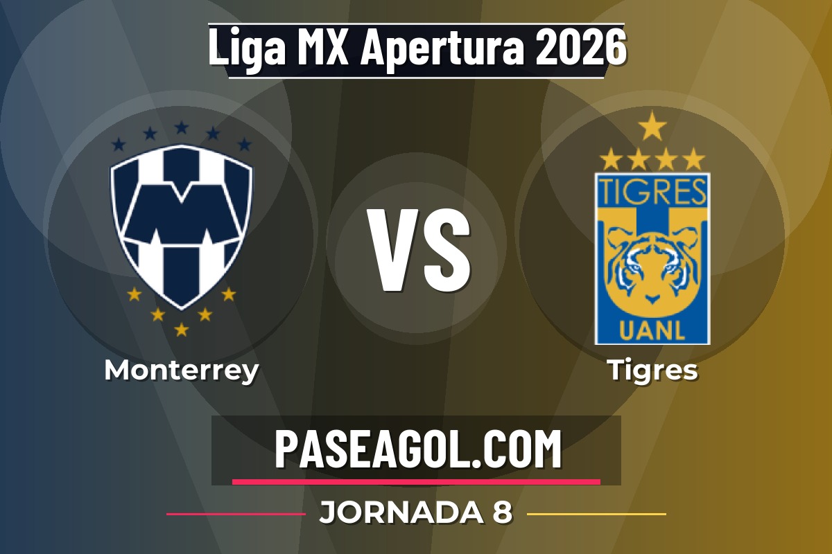 Monterrey vs Tigres Monterrey vs Tigres - Jornada 8 - Liga MX Apertura 2026