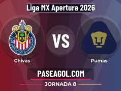 Chivas vs Pumas en vivo Liga MX Apertura 2026, dónde ver Chivas vs Pumas - Jornada 8 - Liga MX Apertura 2026