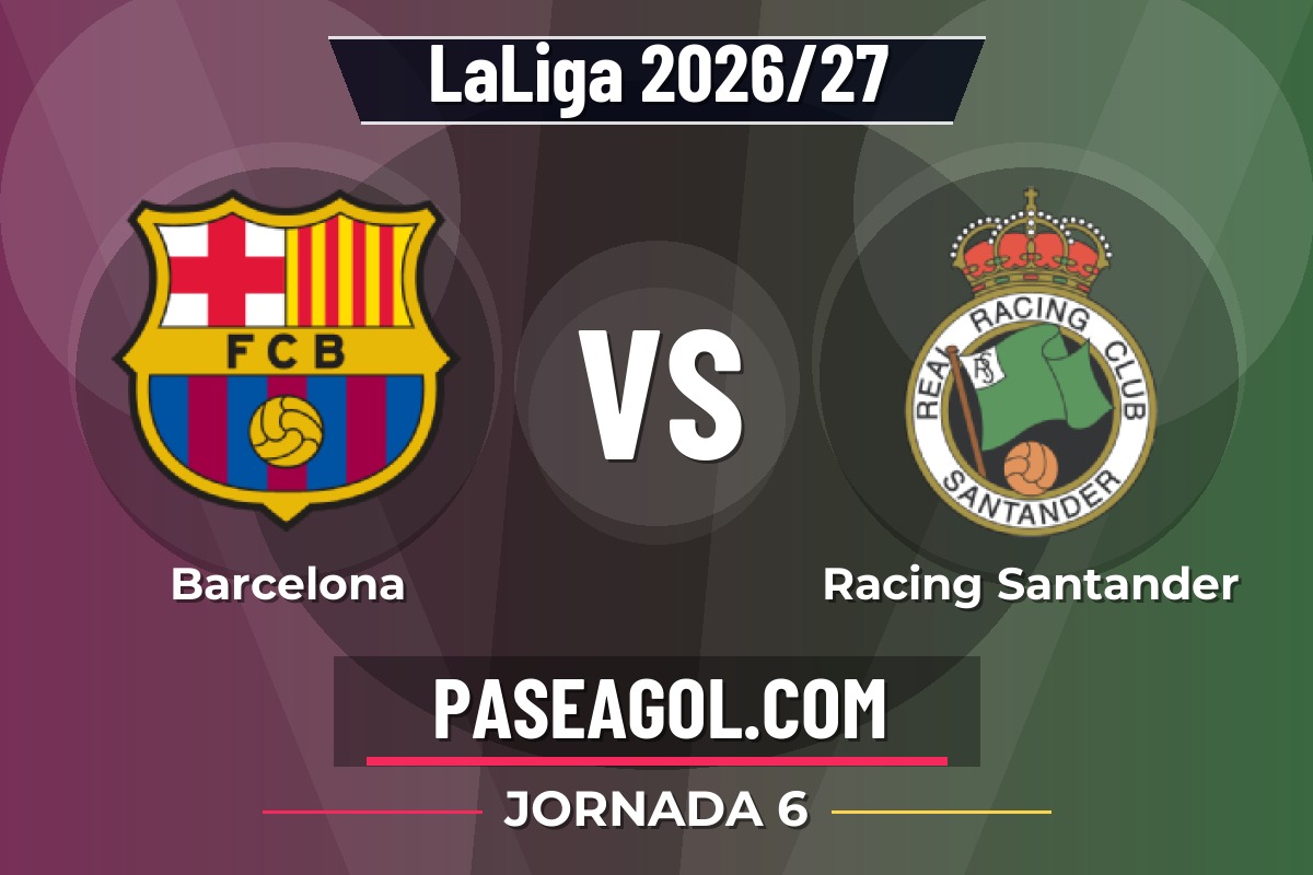 Barcelona vs Racing Santander Barcelona vs Racing Santander - Jornada 6 - LaLiga 2026/27