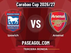 Ipswich vs Arsenal en vivo Carabao Cup 2026/27, dónde ver Ipswich vs Arsenal - Tercera Ronda - Carabao Cup 2026/27
