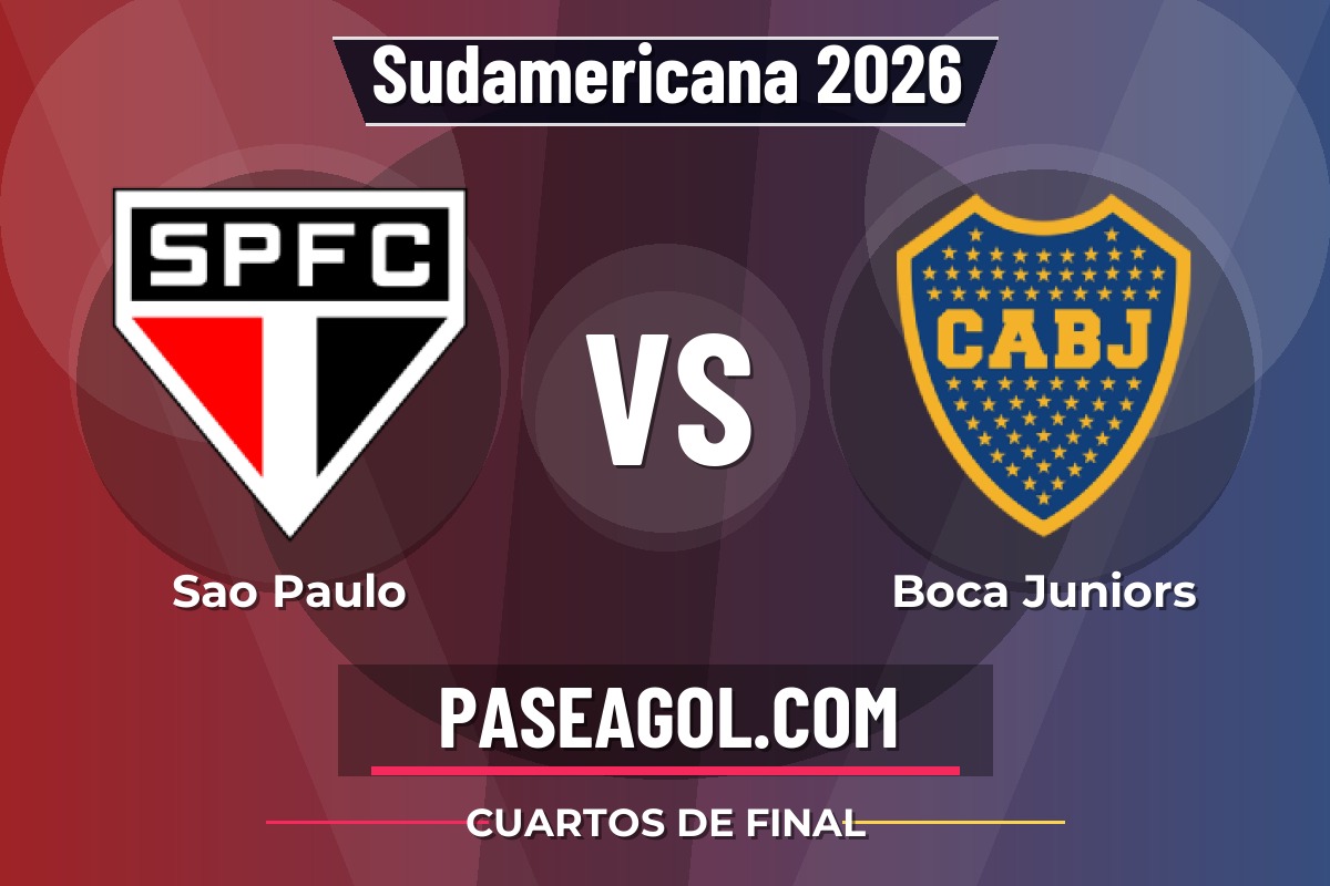 Sao Paulo vs Boca Juniors Sao Paulo vs Boca Juniors - Cuartos de final - Sudamericana 2026