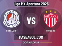 San Luis vs Necaxa en vivo Liga MX Apertura 2026, dónde ver San Luis vs Necaxa - Jornada 9 - Liga MX Apertura 2026