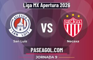 San Luis vs Necaxa en vivo Liga MX Apertura 2026, dónde ver San Luis vs Necaxa - Jornada 9 - Liga MX Apertura 2026