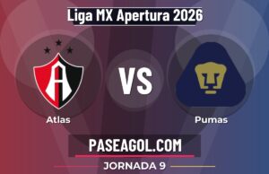Atlas vs Pumas en vivo Liga MX Apertura 2026, dónde ver Atlas vs Pumas - Jornada 9 - Liga MX Apertura 2026
