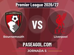Bournemouth vs Liverpool en vivo Premier League 2026/27, dónde ver Bournemouth vs Liverpool - Jornada 5 - Premier League 2026/27