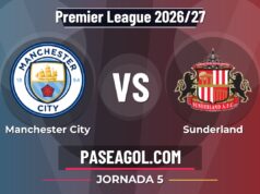 Manchester City vs Sunderland en vivo Premier League 2026/27, dónde ver Manchester City vs Sunderland - Jornada 5 - Premier League 2026/27